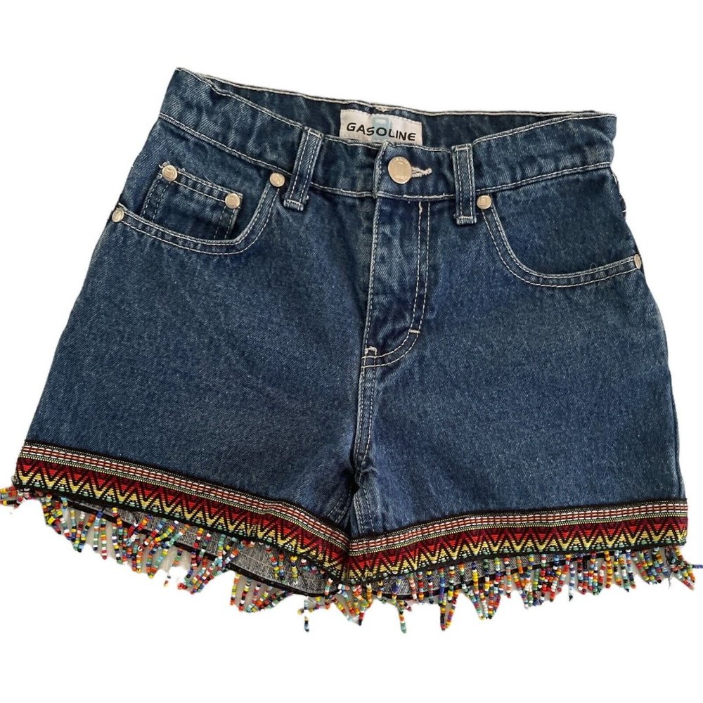 Girl’s Denim Shorts GASOLINE Size 7 Blue